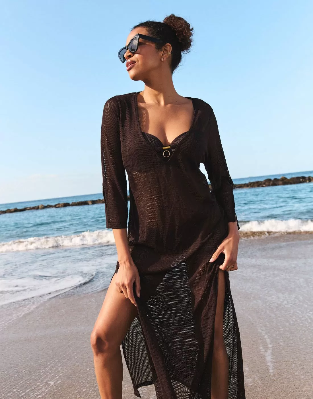 marie jo tomar strand kjole mørk brun