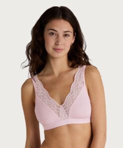 calida bh topp modal sense rosa med blonder