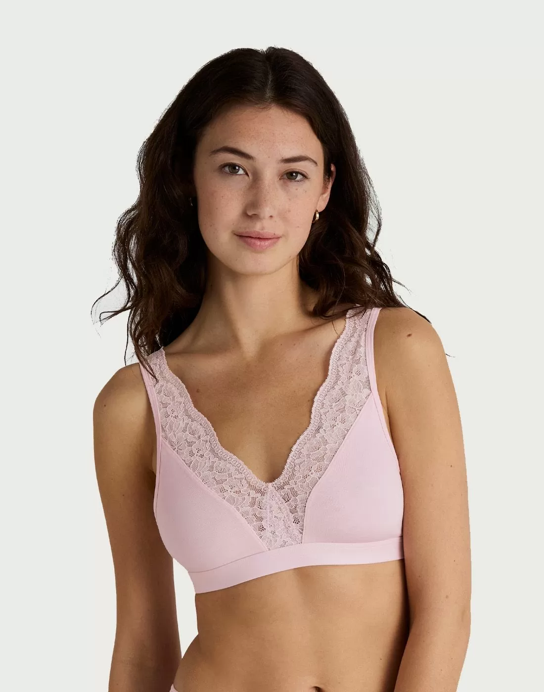 calida bh topp modal sense rosa med blonder