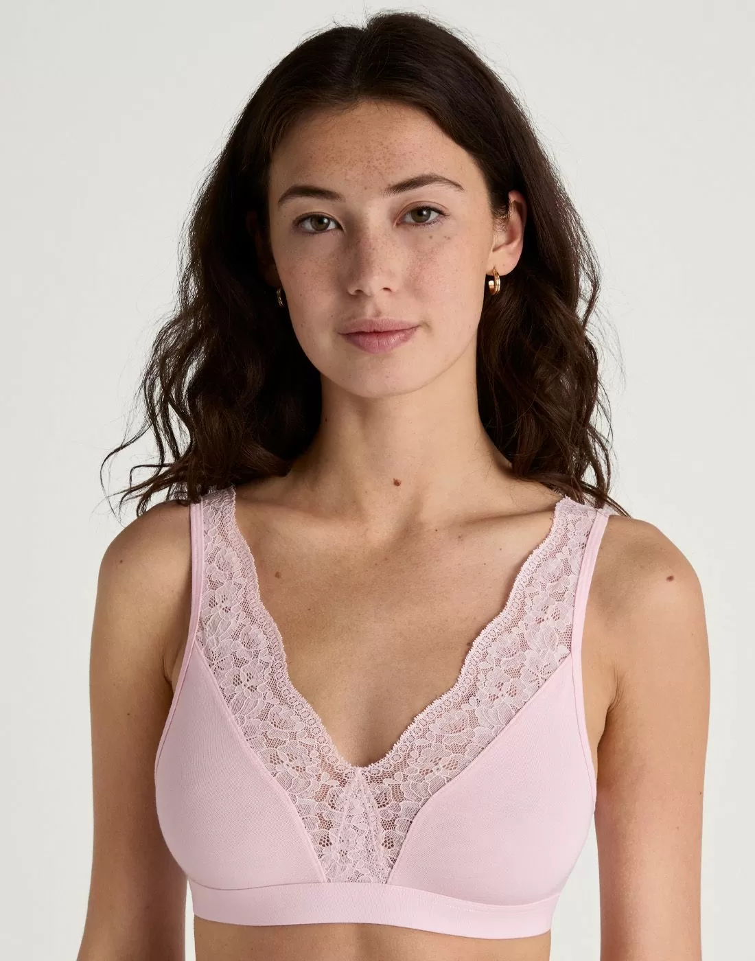 calida bh topp modal sense rosa med blonder