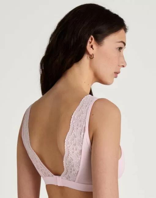 calida bh topp modal sense rosa med blonder