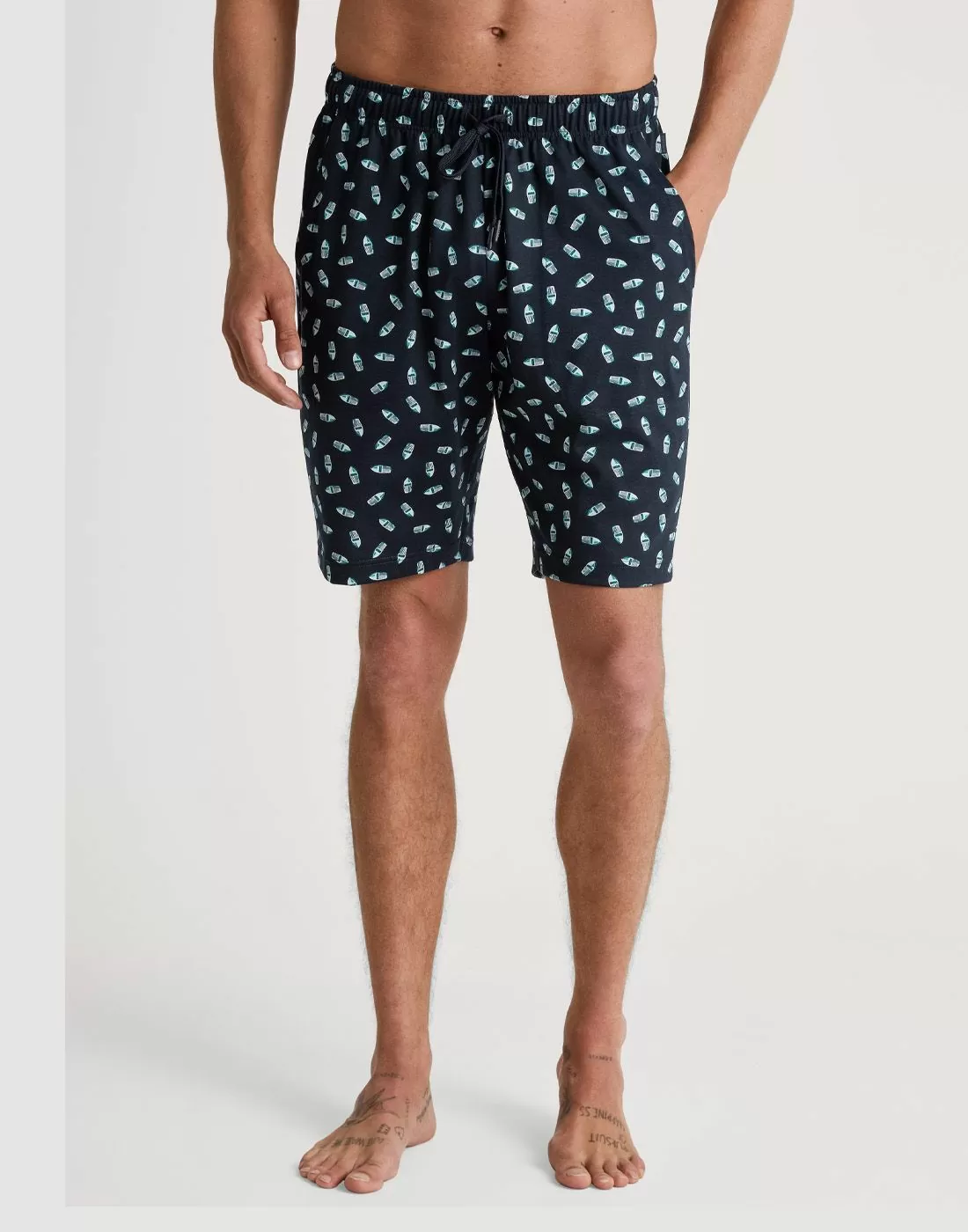 calida herre shorts blå mønster