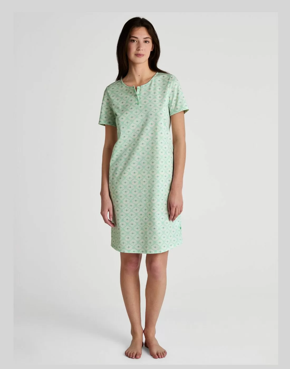 calida dame nattkjole grønn mønster