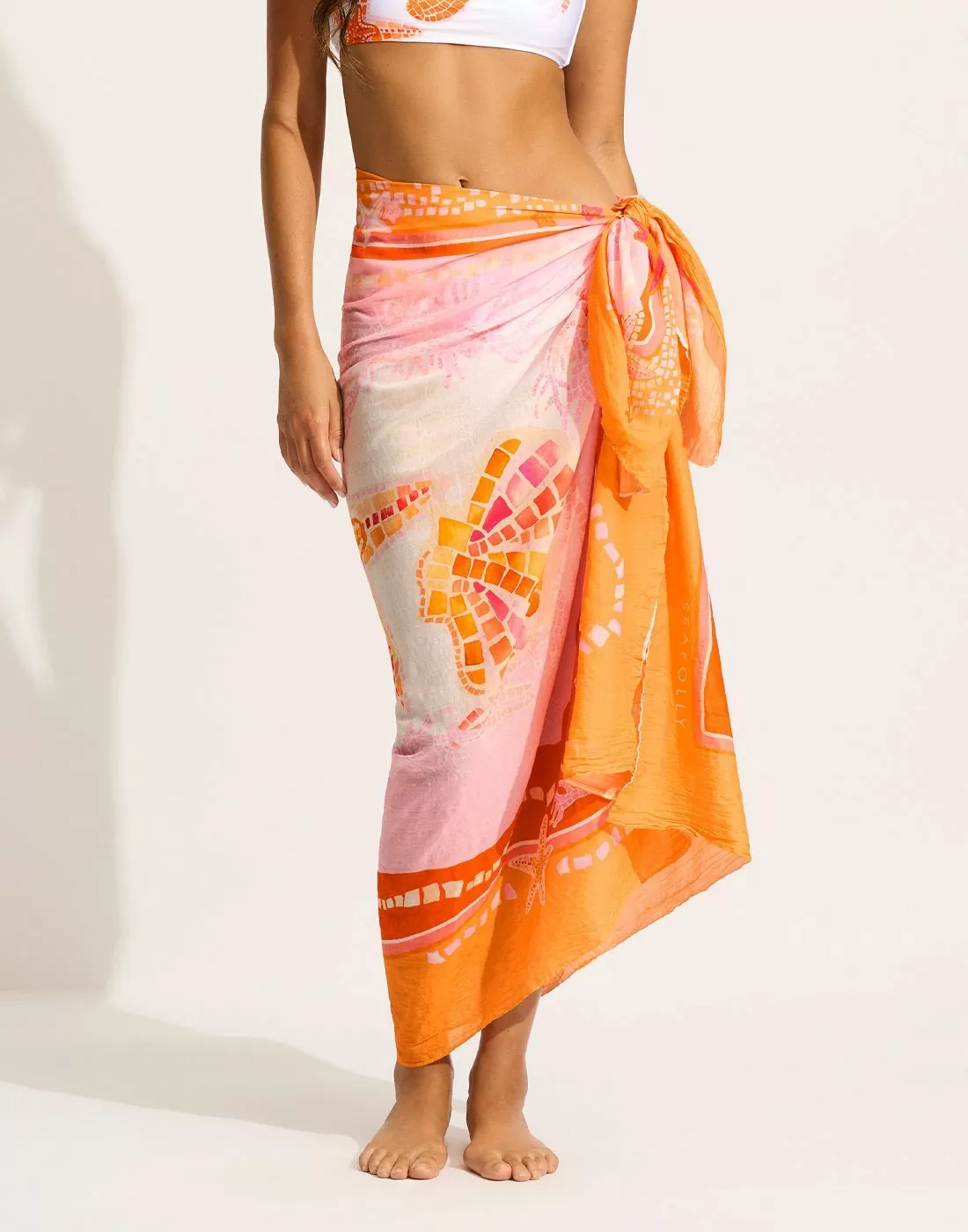 Seafolly la mer sarong white