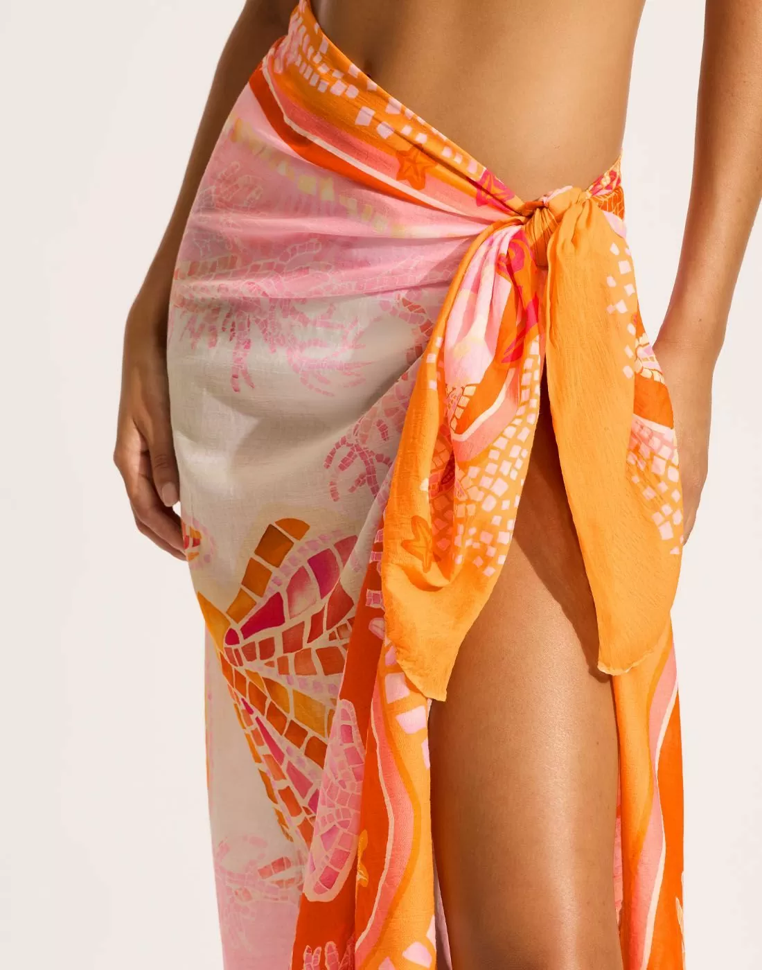 Seafolly la mer sarong white