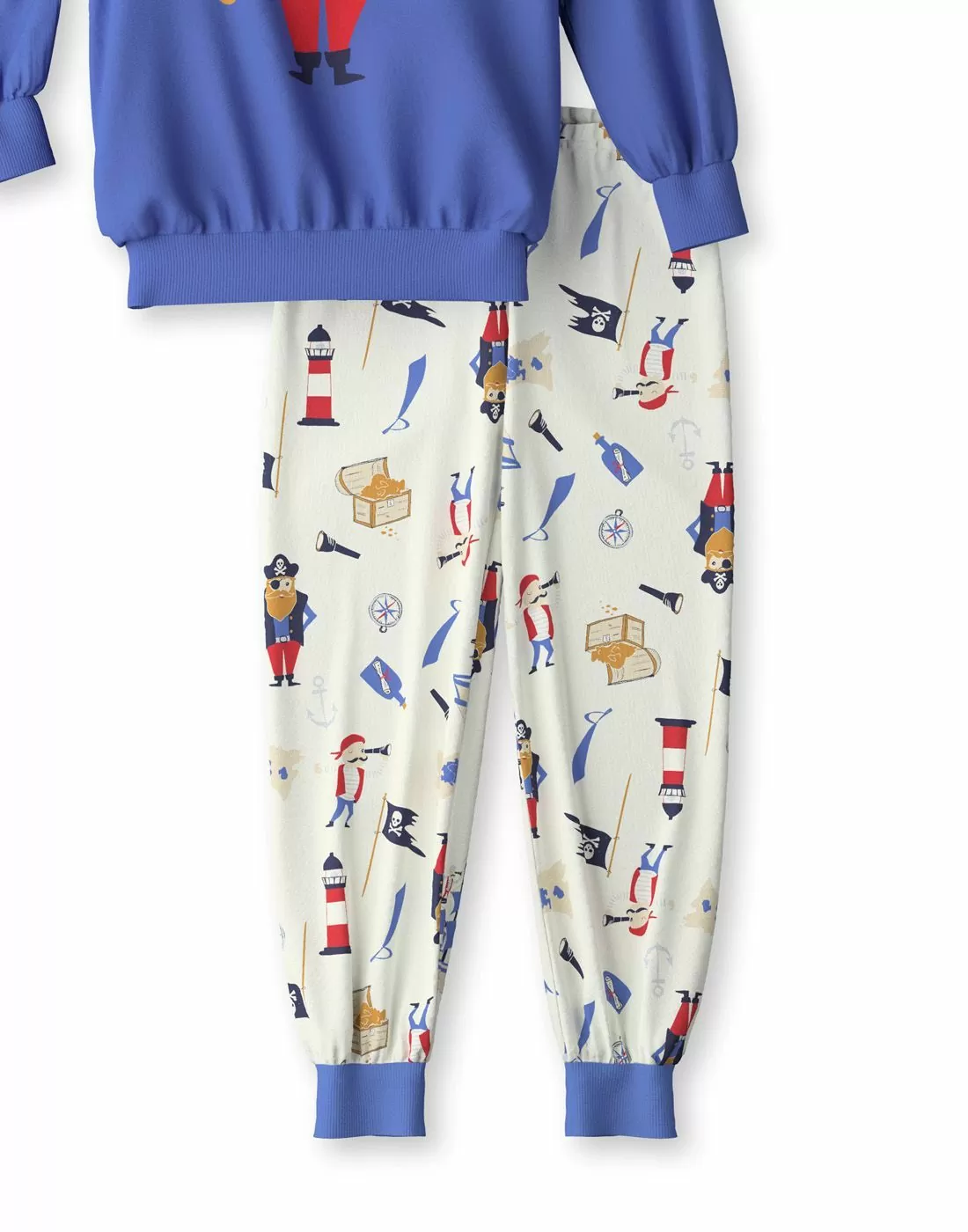 calida bomull pysj gutt blå sjørøver