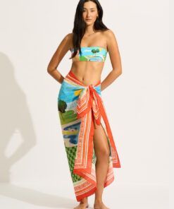 Seafolly sunset sarong 55492-SG turquoise