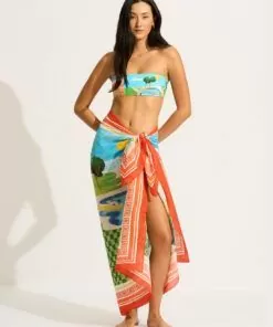 Seafolly sunset sarong 55492-SG turquoise