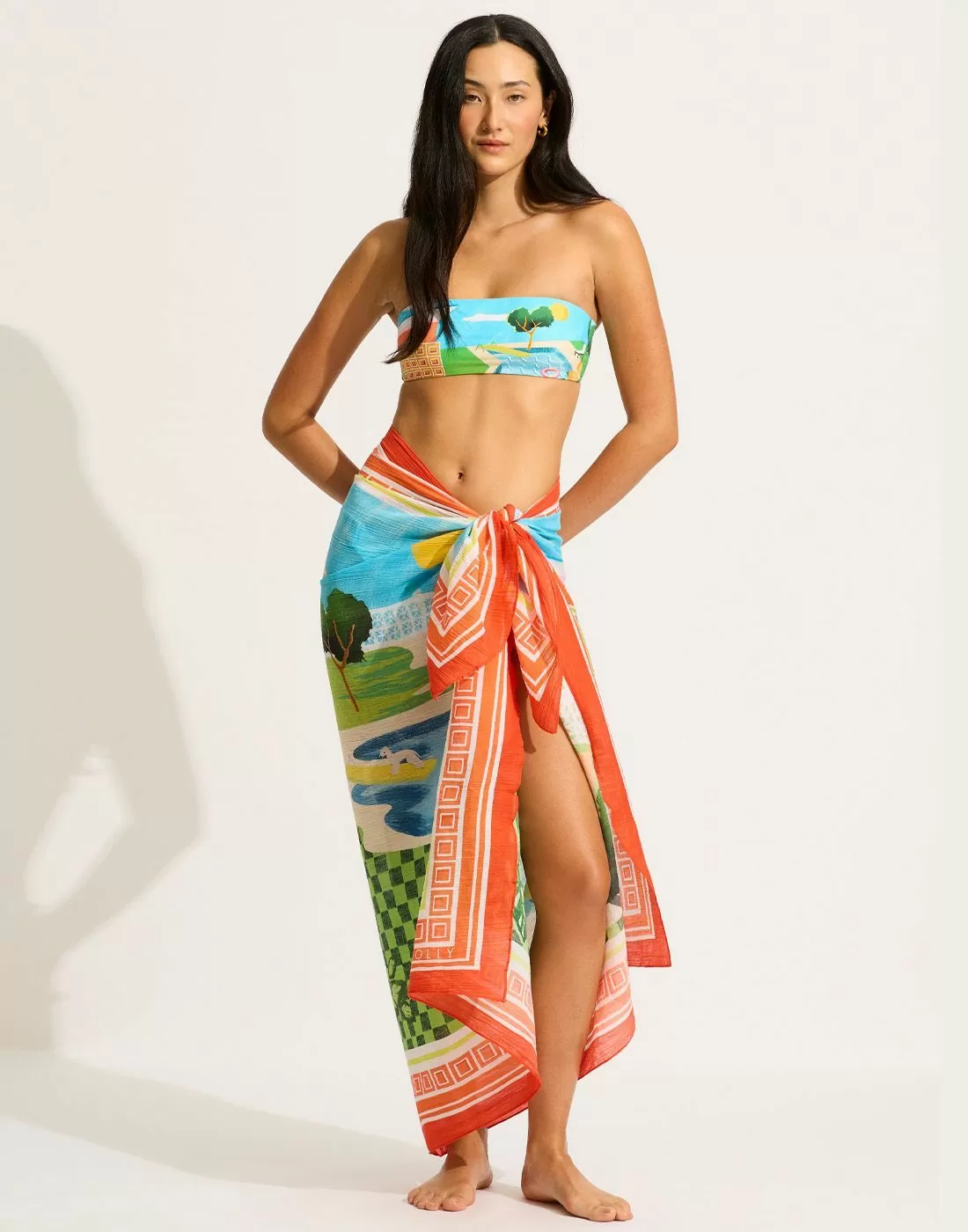 Seafolly sunset sarong 55492-SG turquoise