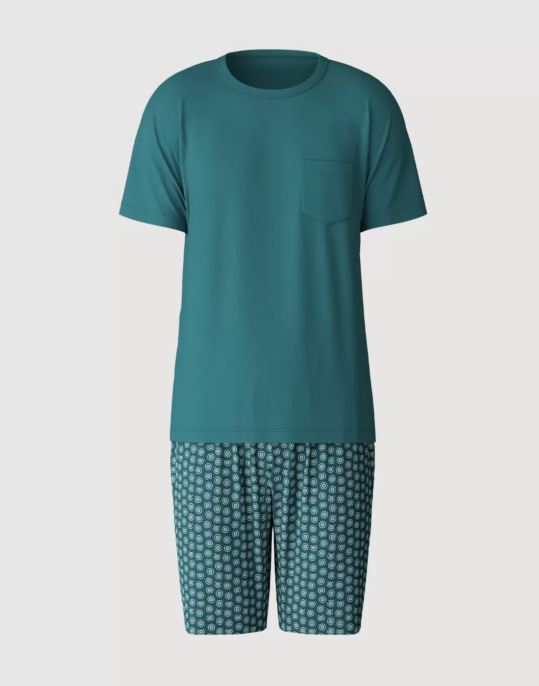 calida herrepysj grønn med shorts og t-skjorte