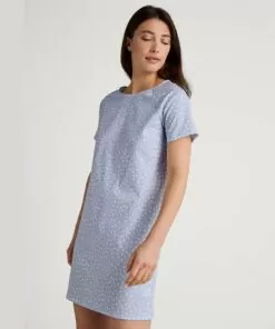 calida favourites sleep nattkjole blå mønster