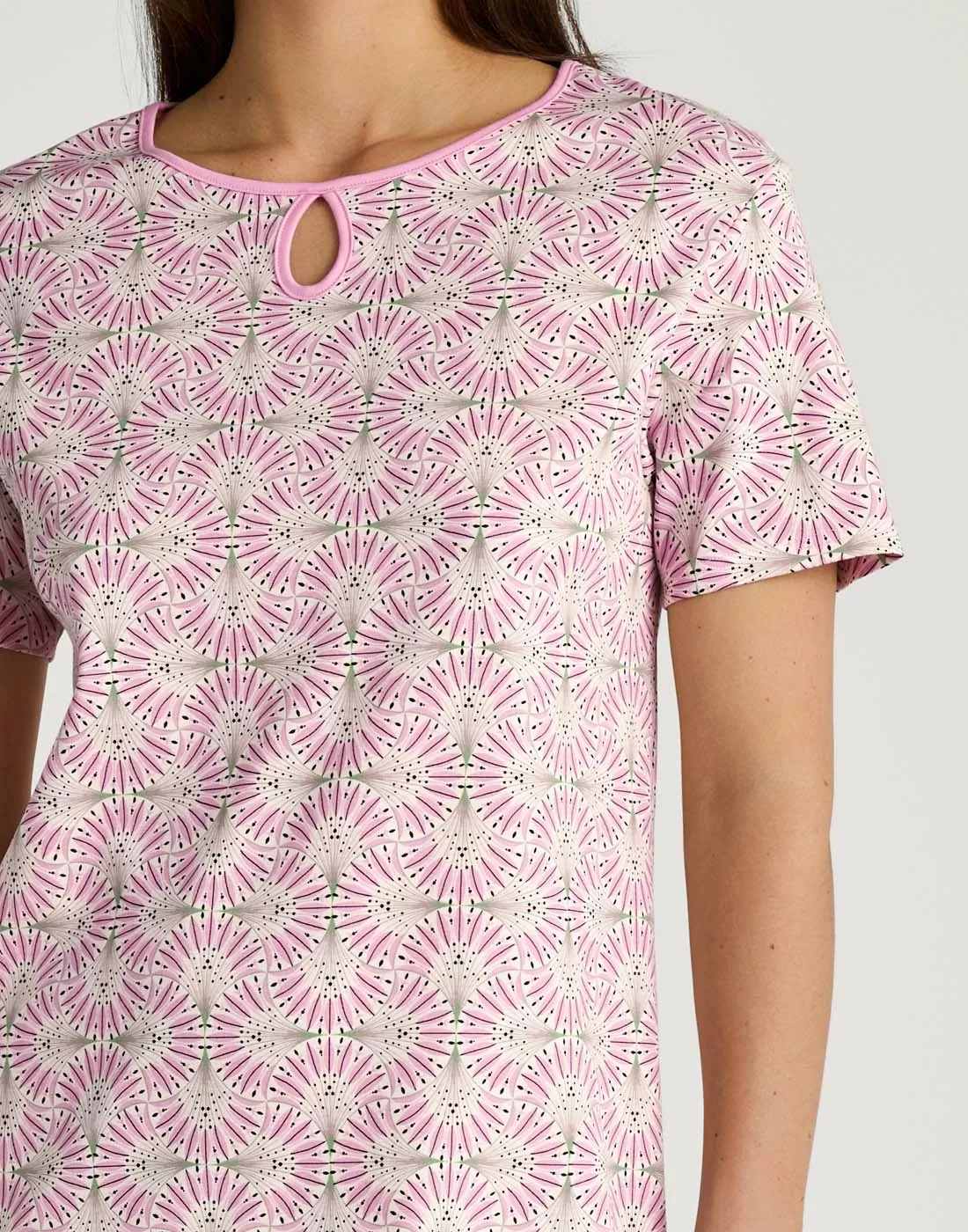 calida nattkjole med mønster i bomull