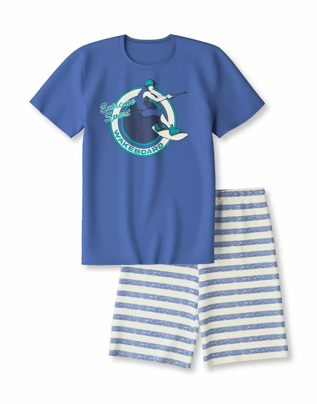 calida pysj gutt blå stripete