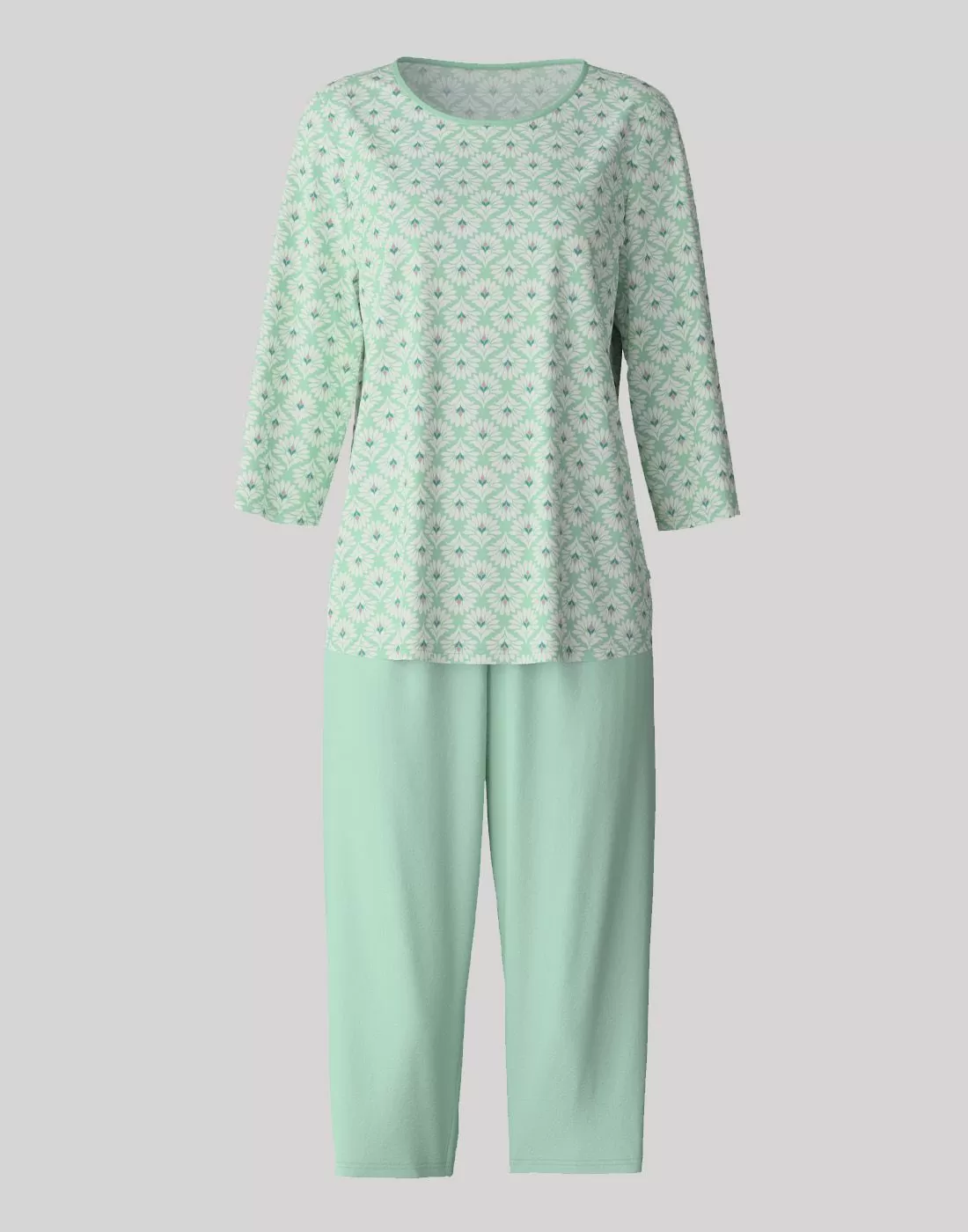 calida pysjamas piratbukse grønn mønster