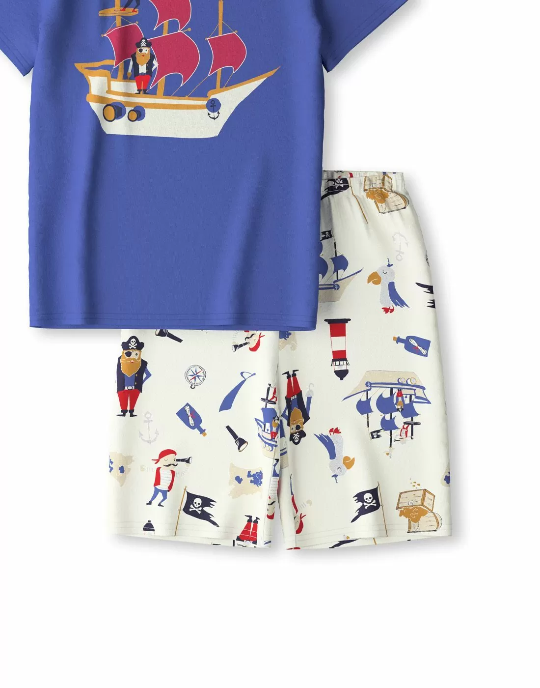 calida barn kort pysj blå sjørøver