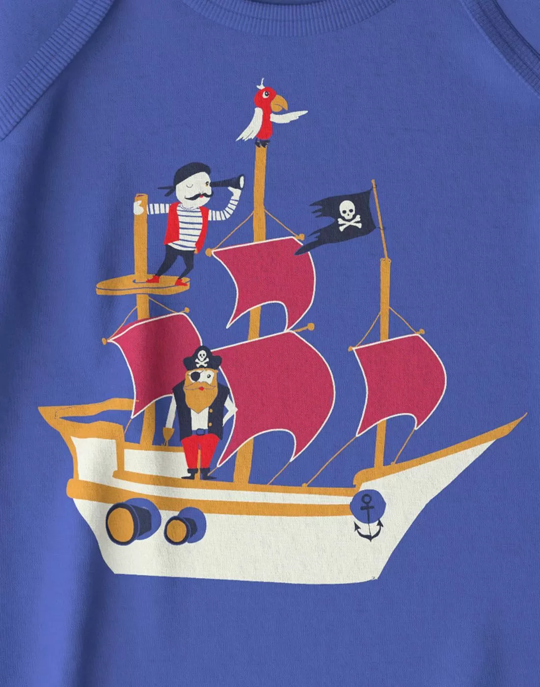 calida barn kort pysj blå sjørøver