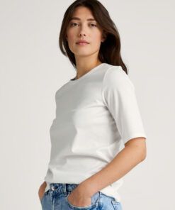 T-skjorte calida hvit star white bomull