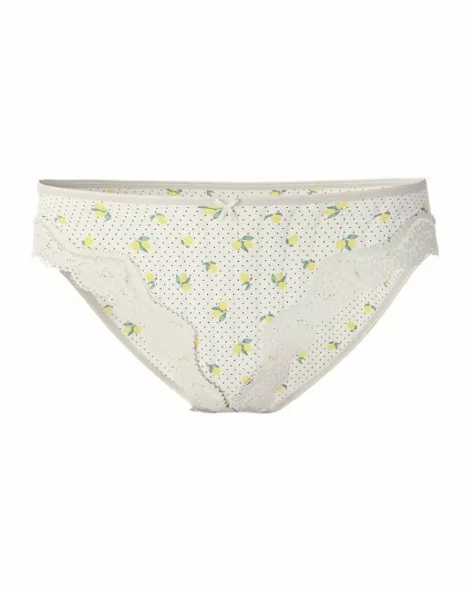 calida toujours print truse med blonder charm cream