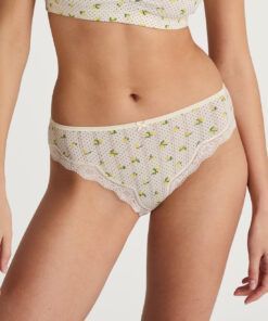 calida toujours print truse med blonder charm cream