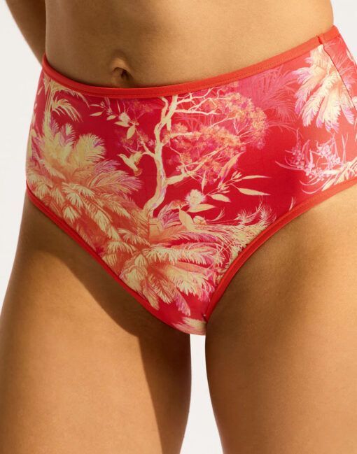 seafolly marbella høy bikinitruse flame rød