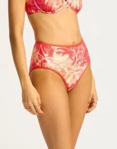 seafolly marbella høy bikinitruse flame rød