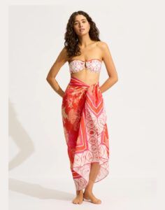 seafolly marbella sarong flame rød