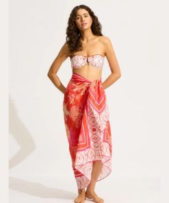 seafolly marbella sarong flame rød