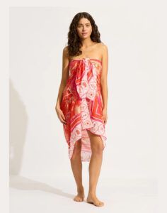 seafolly marbella sarong flame rød