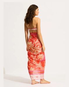 seafolly marbella sarong flame rød