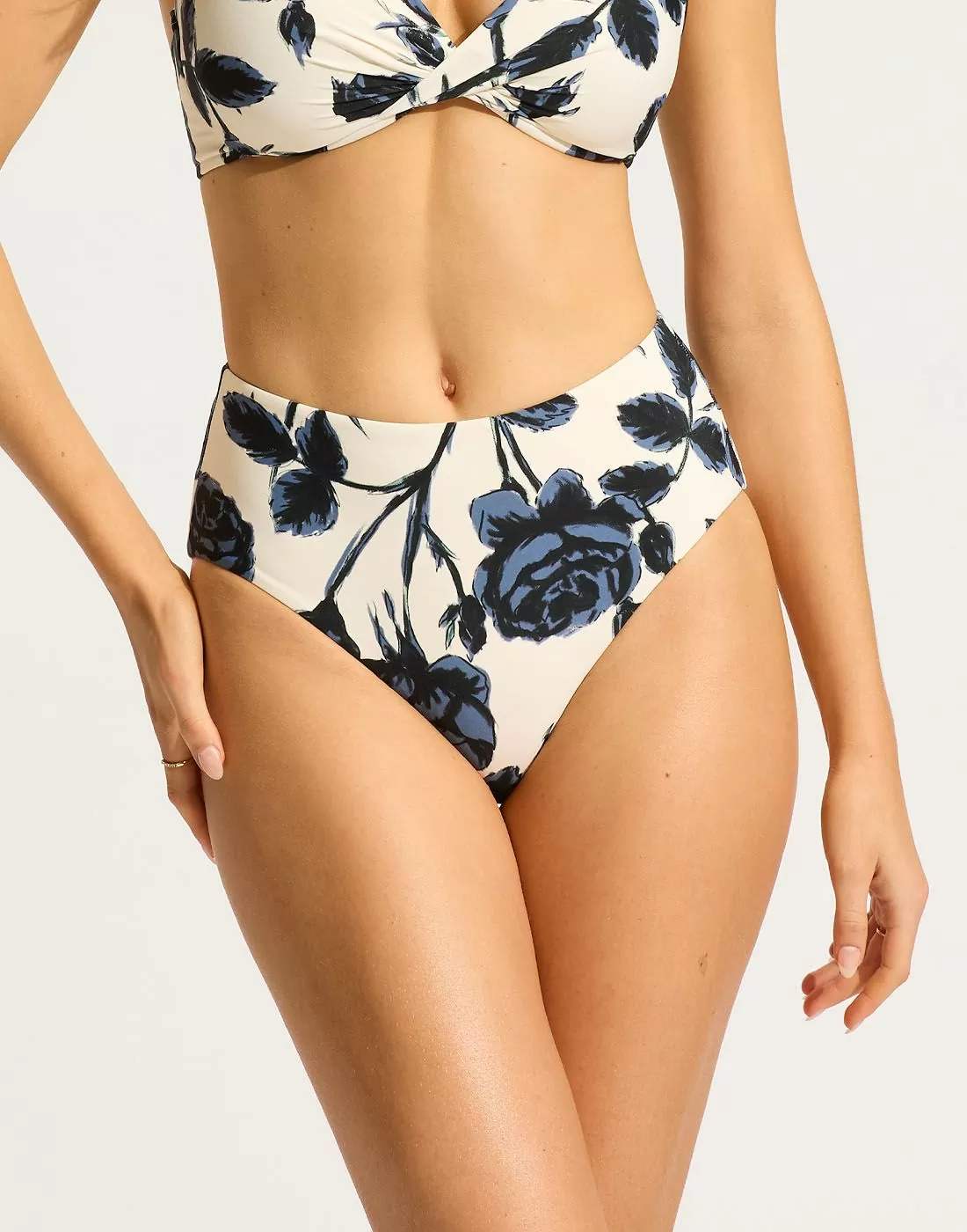 seafolly høy bikinitruse ricoco black
