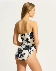 seafolly rococo badedrakt stroppløs bandeau black