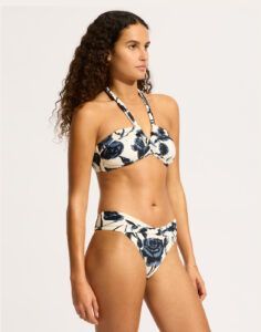 seafolly rococo bikinitopp halter bandeau stroppløs black