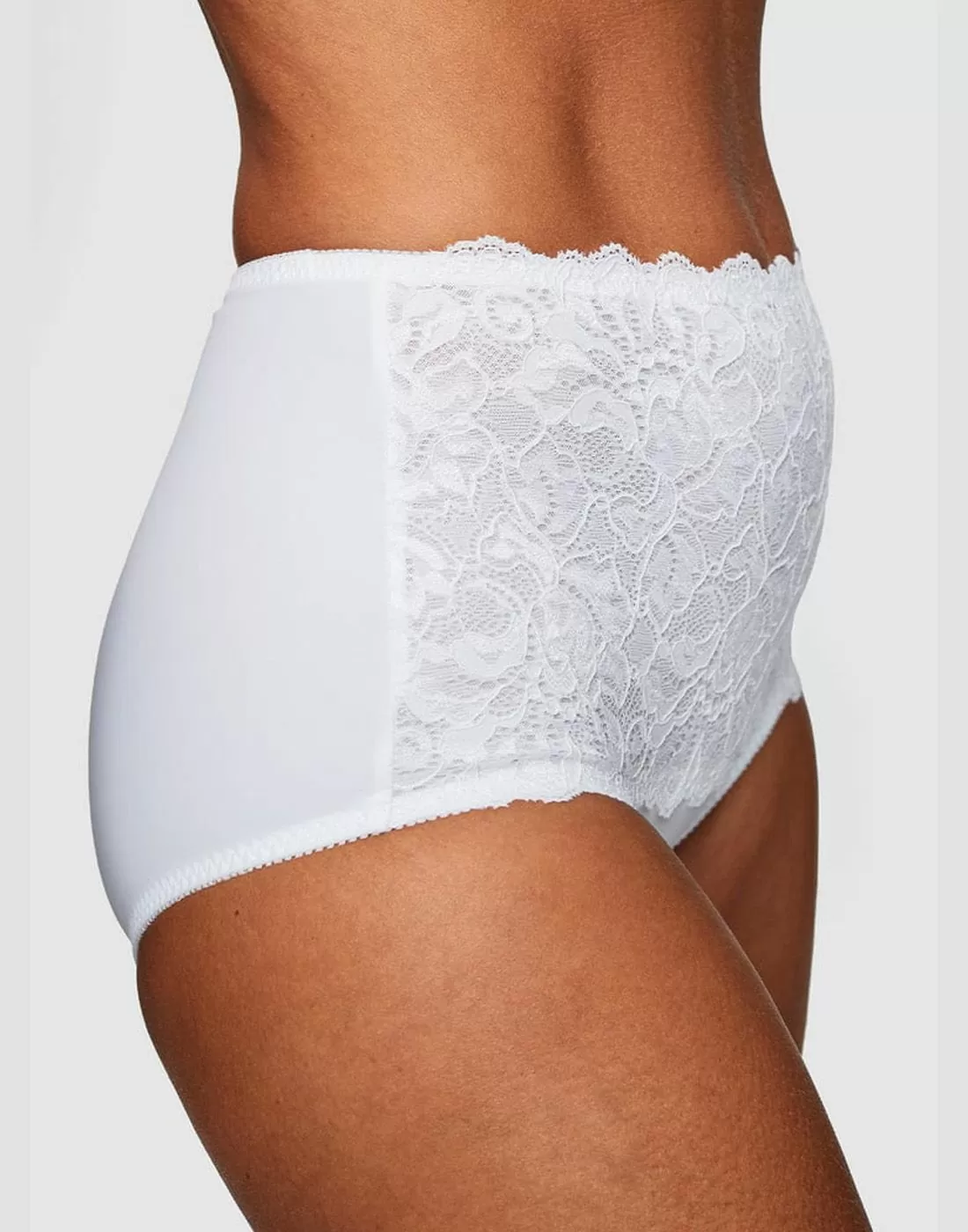 swegmark high waist truse support hold-in hvit