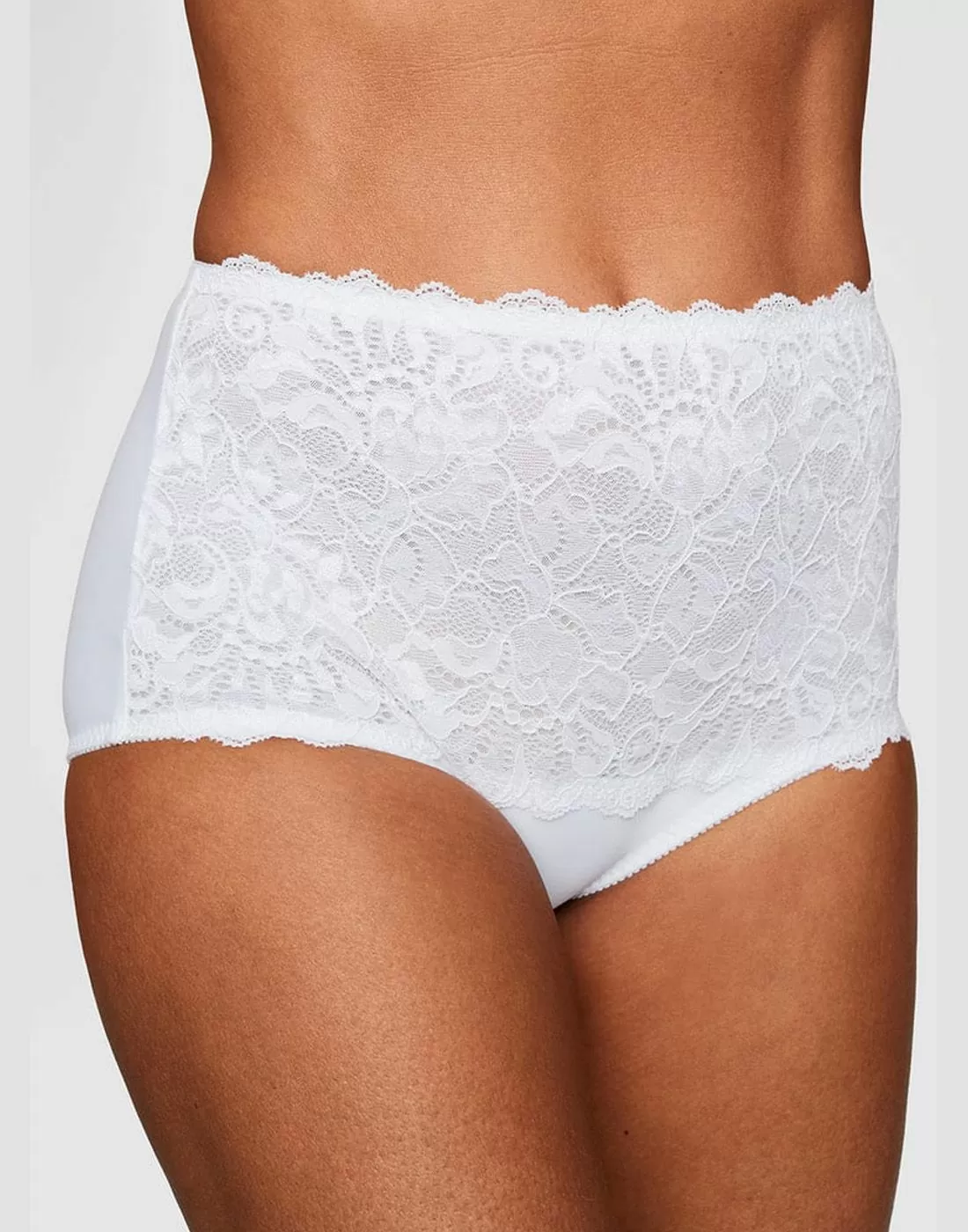 swegmark high waist truse support hold-in hvit