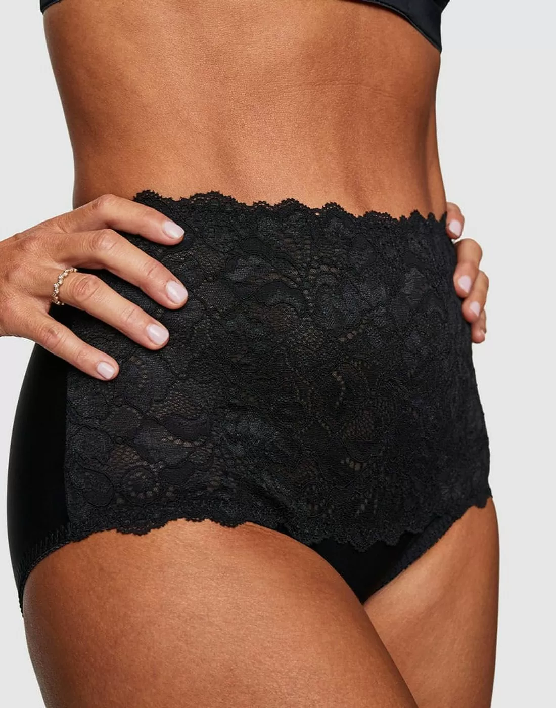 swegmark high waist truse support hold-in svart