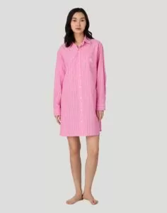 Nattkjole i pink stripe fra ralph lauren