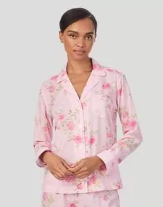 ralph lauren pysjamas rosa med blomster