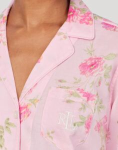 ralph lauren pysjamas rosa med blomster
