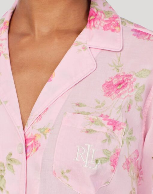 ralph lauren pysjamas rosa med blomster