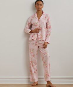 ralph lauren pysjamas rosa med blomster