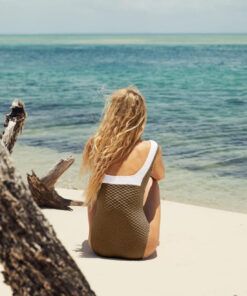 paula beachwear badedrakt swordfish driftwood brun