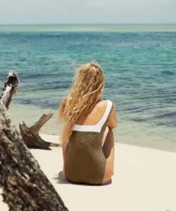 paula beachwear badedrakt swordfish driftwood brun