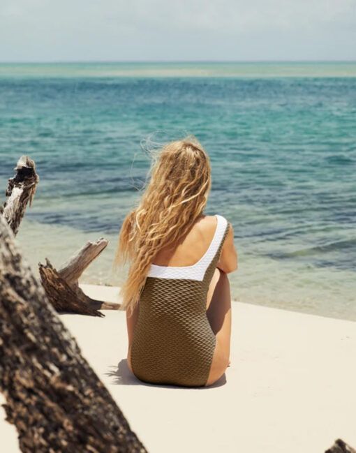 paula beachwear badedrakt swordfish driftwood brun