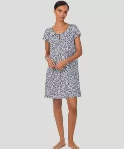ralph lauren navy floral nattkjole mønster