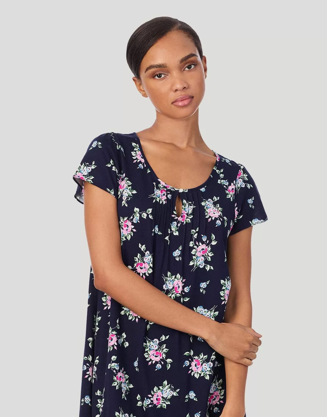 ralph lauren navy print nattkjole mønster