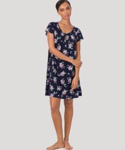 ralph lauren navy print nattkjole mønster