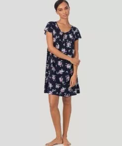 ralph lauren navy print nattkjole mønster