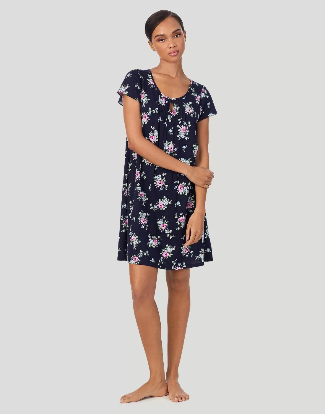 ralph lauren navy print nattkjole mønster