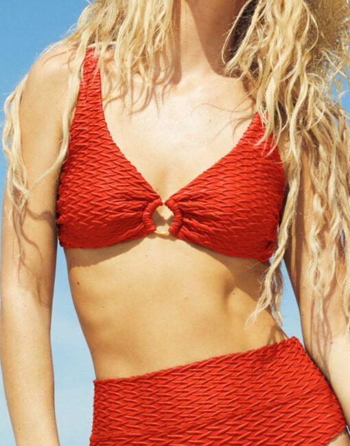 Paula mermaid bikinisett tanger oransje