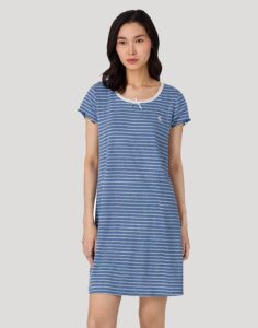 nattkjole i blå og hvite striper fra polo ralph lauren